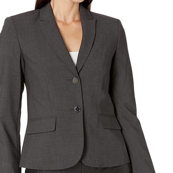 Calvin Klein Women's Two Button Lux Blazer - Picture 3 of 8